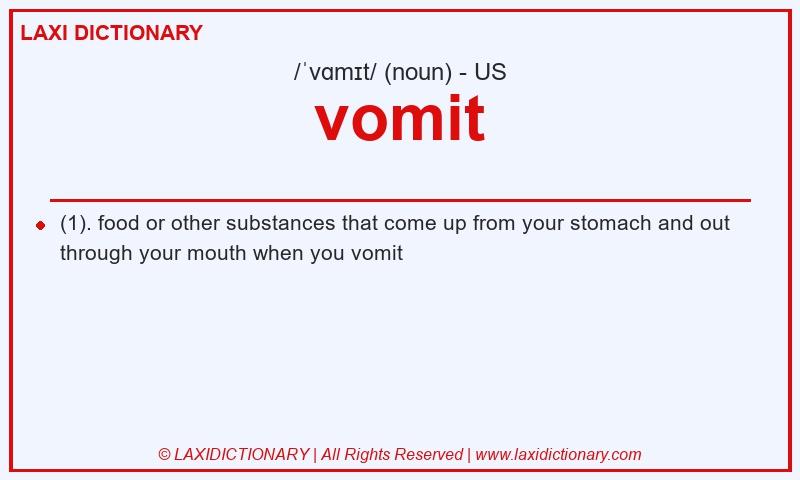 Definition vomit in American English