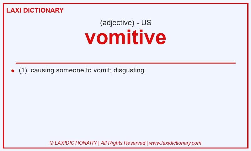 Definition vomitive in American English