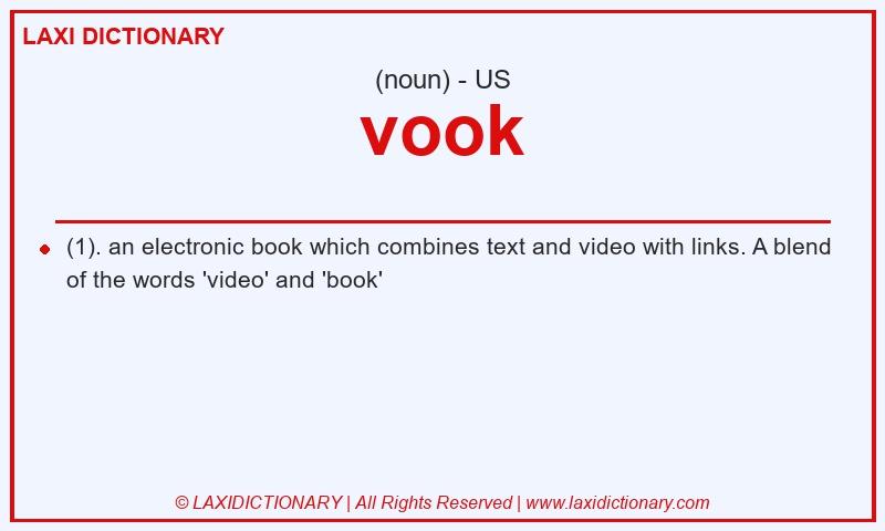 Definition vook in American English