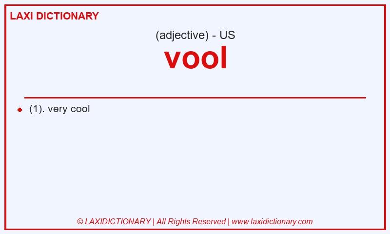 Definition vool in American English