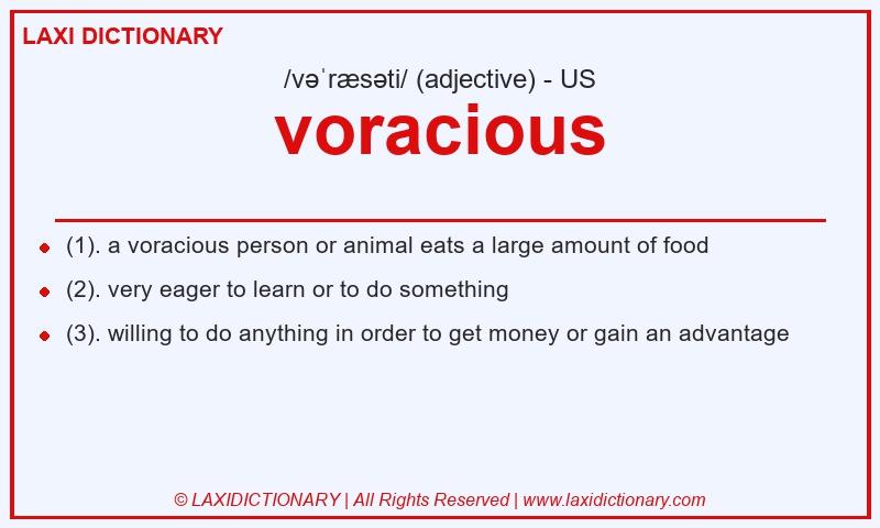 Definition voracious in American English