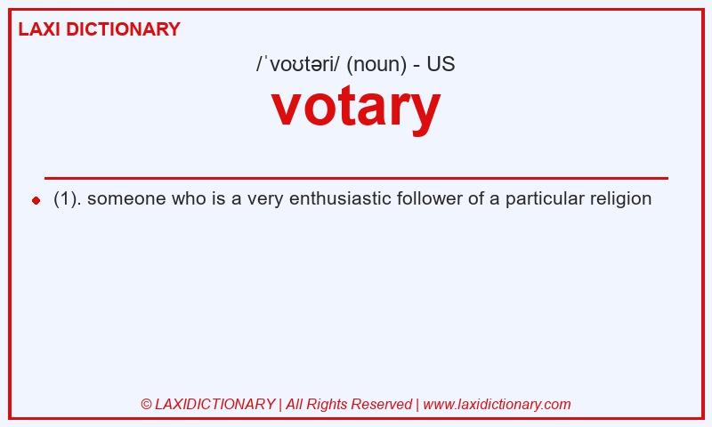 Definition votary in American English