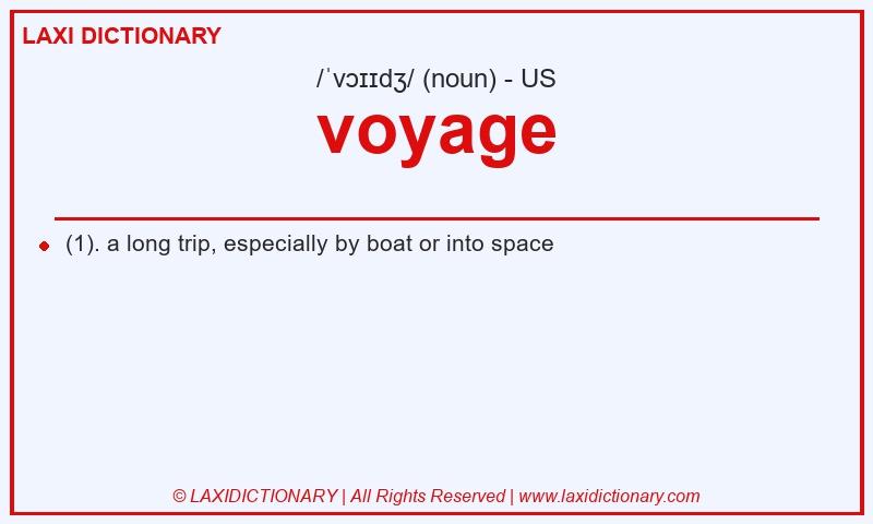Definition voyage in American English