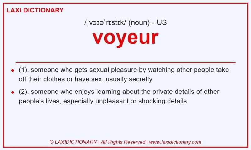 Definition voyeur in American English