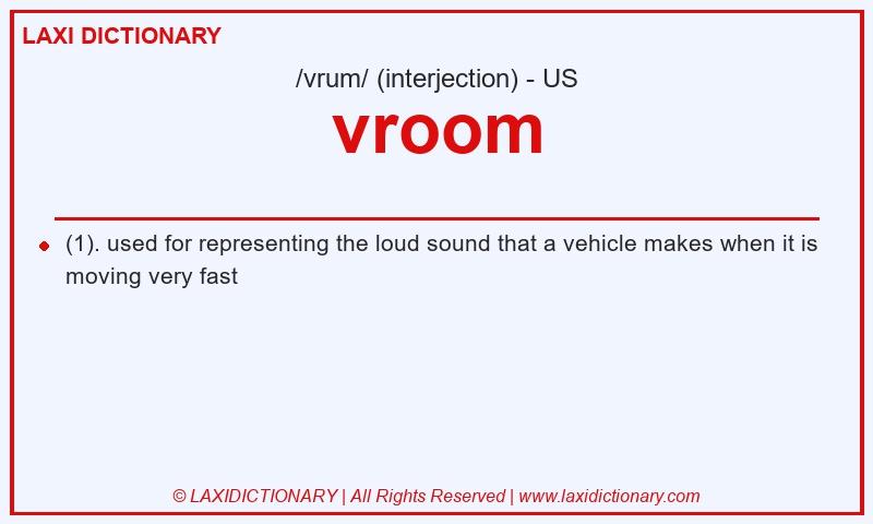 Definition vroom in American English