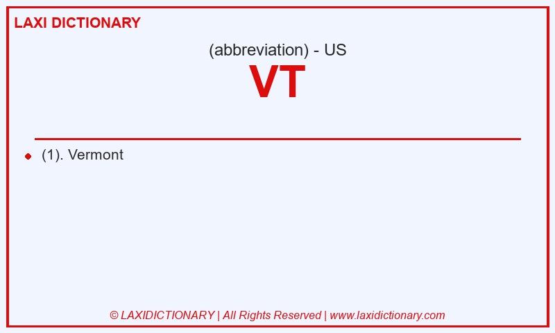 Definition VT in American English