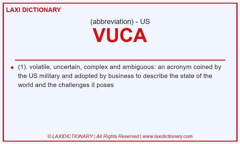 Definition VUCA in American English