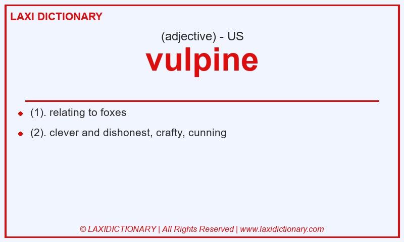 Definition vulpine in American English