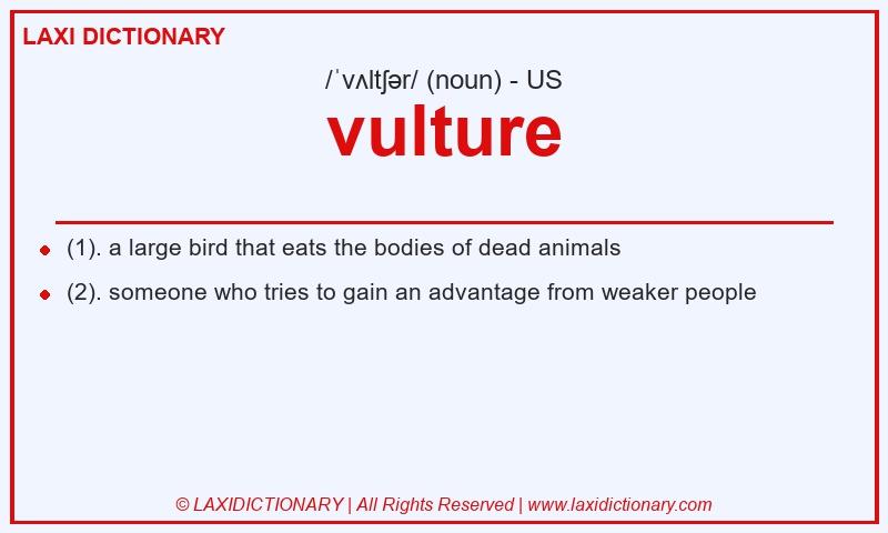 Definition vulture in American English