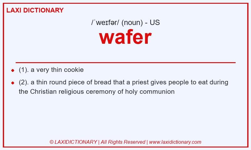 Definition wafer in American English