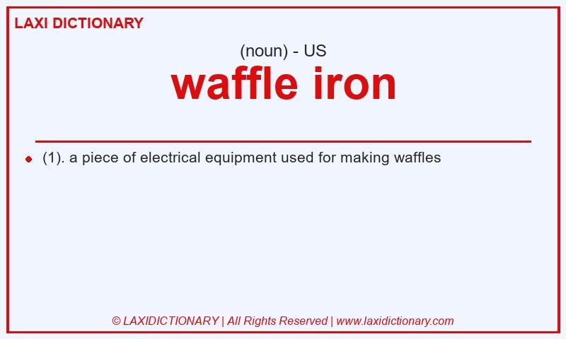 Definition waffle iron in American English