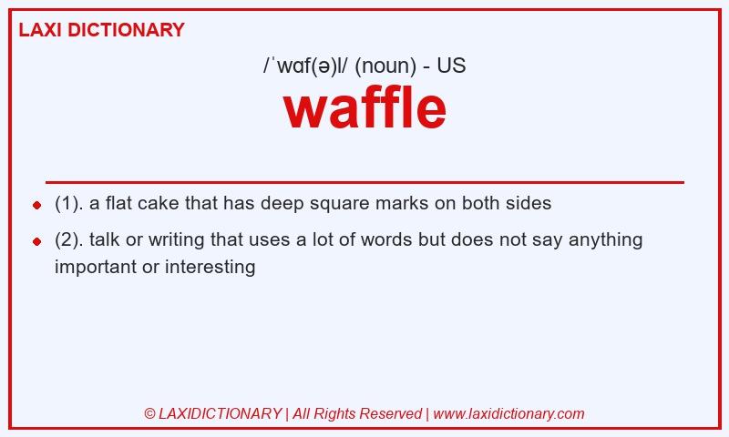 Definition waffle in American English
