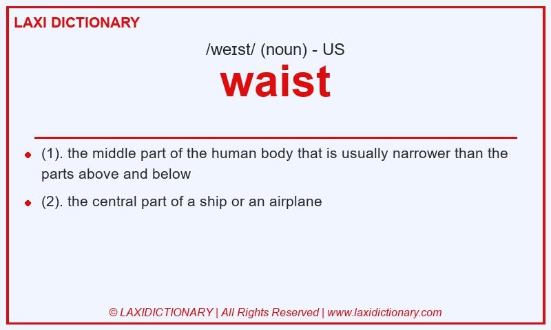 Definition waist in American English