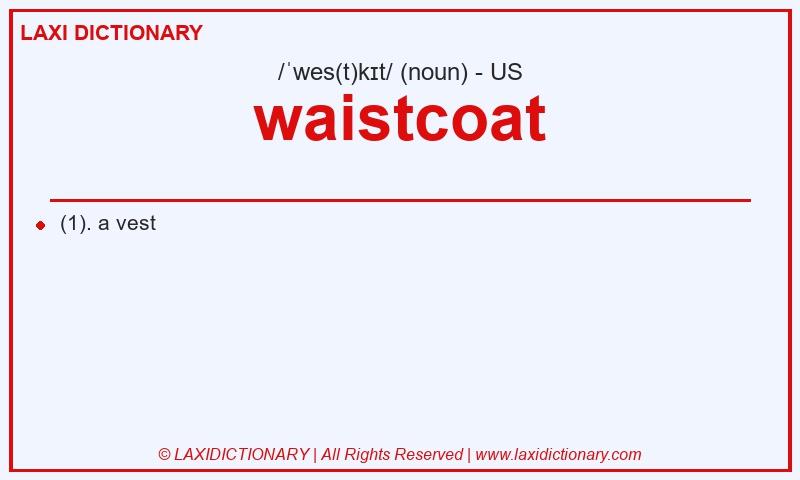 Definition waistcoat in American English