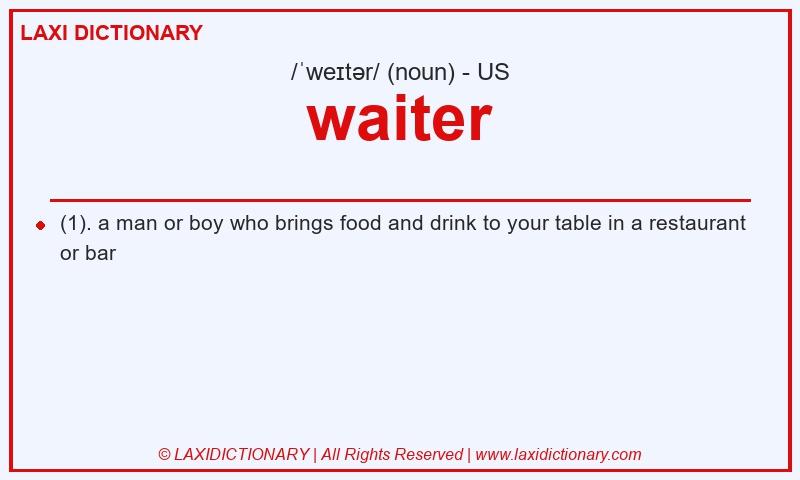 Definition waiter in American English