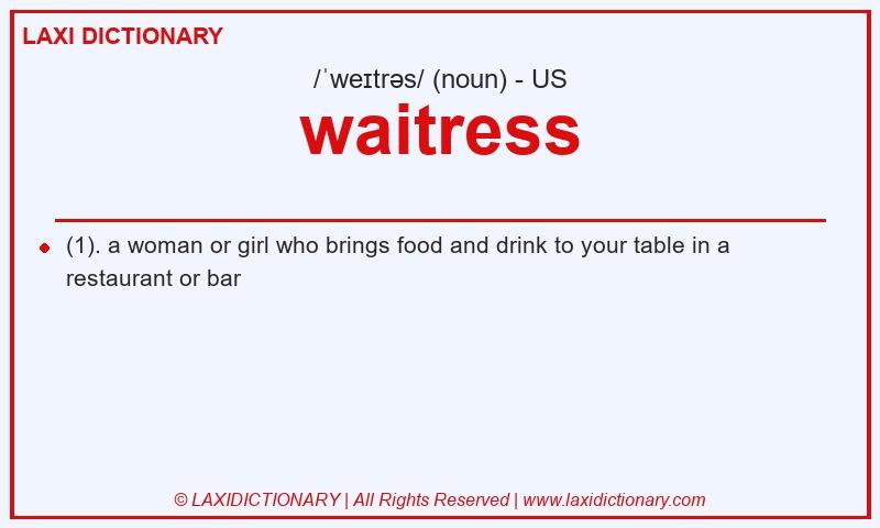 Definition waitress in American English