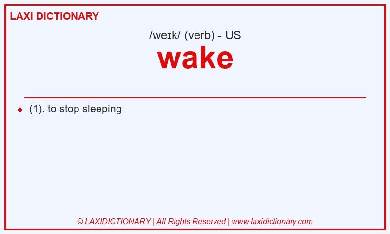 Definition wake in American English