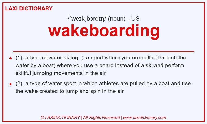 Definition wakeboarding in American English