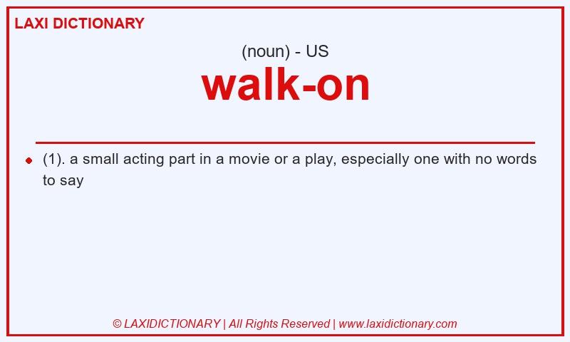 Definition walk-on in American English