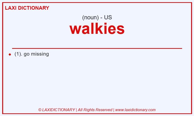 Definition walkies in American English