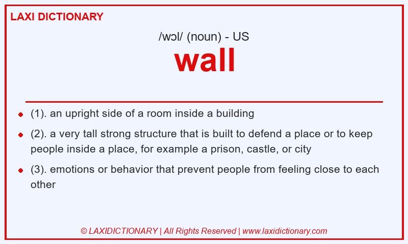 Definition wall in American English