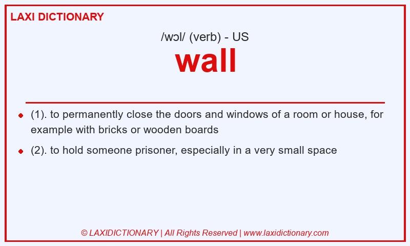 Definition wall in American English