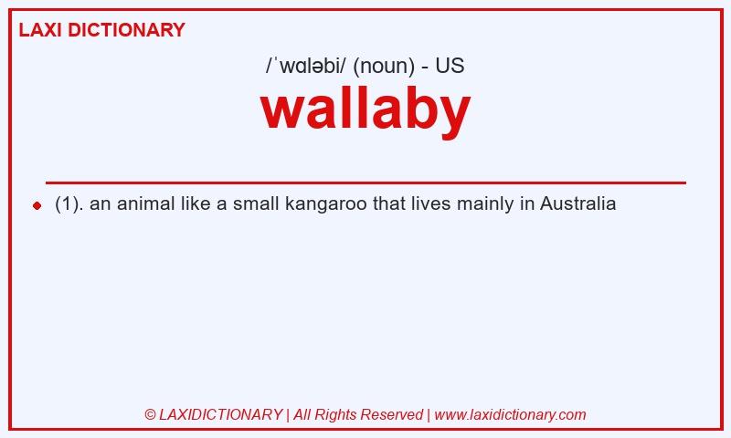Definition wallaby in American English