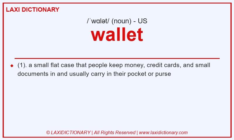 Definition wallet in American English
