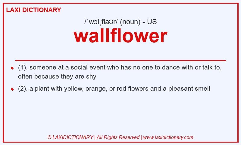 Definition wallflower in American English