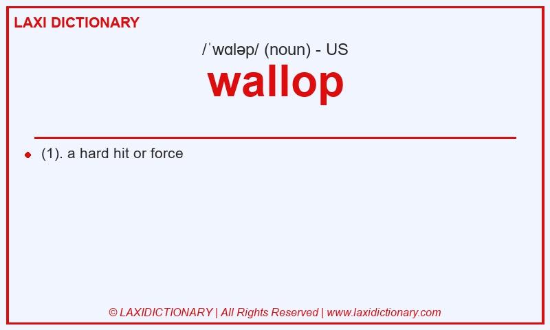 Definition wallop in American English
