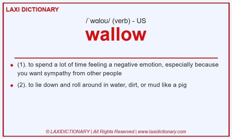 Definition wallow in American English