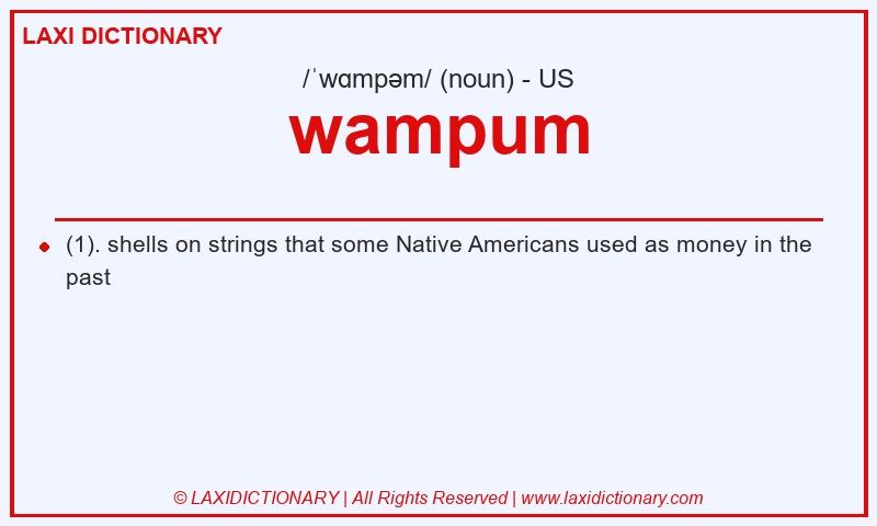 Definition wampum in American English