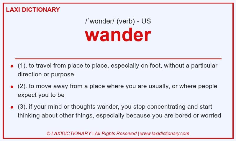 Definition wander in American English