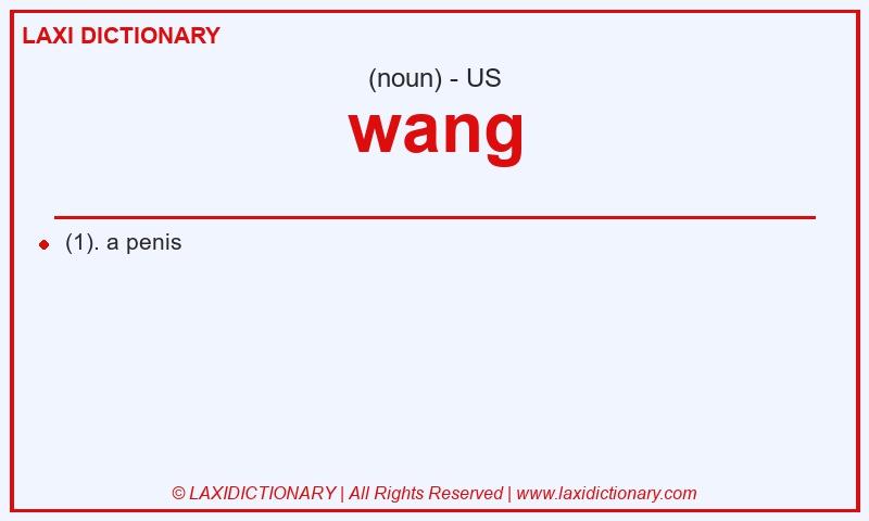Definition wang in American English