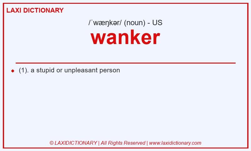 Definition wanker in American English