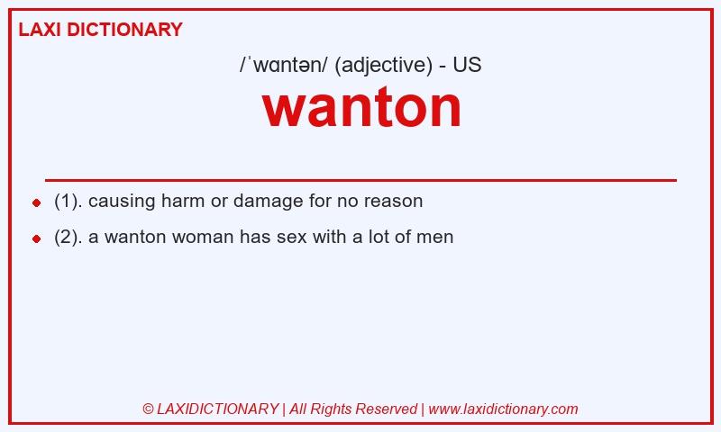 Definition wanton in American English