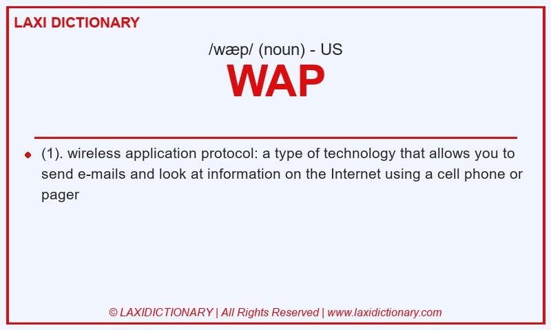 Definition WAP in American English