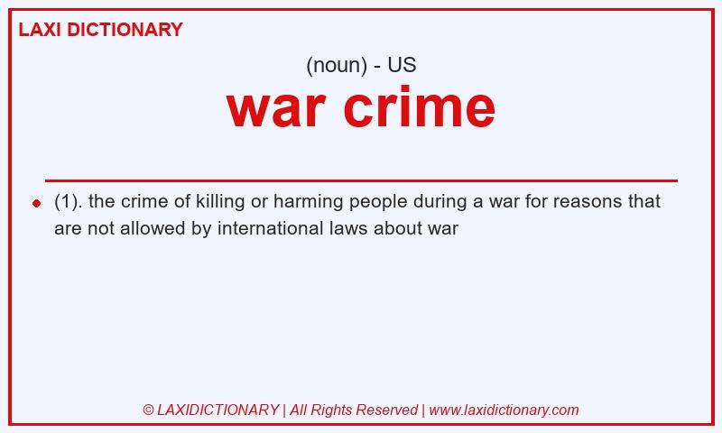 Definition war crime in American English