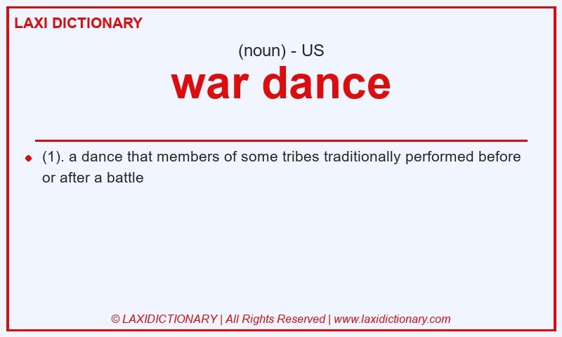 Definition war dance in American English