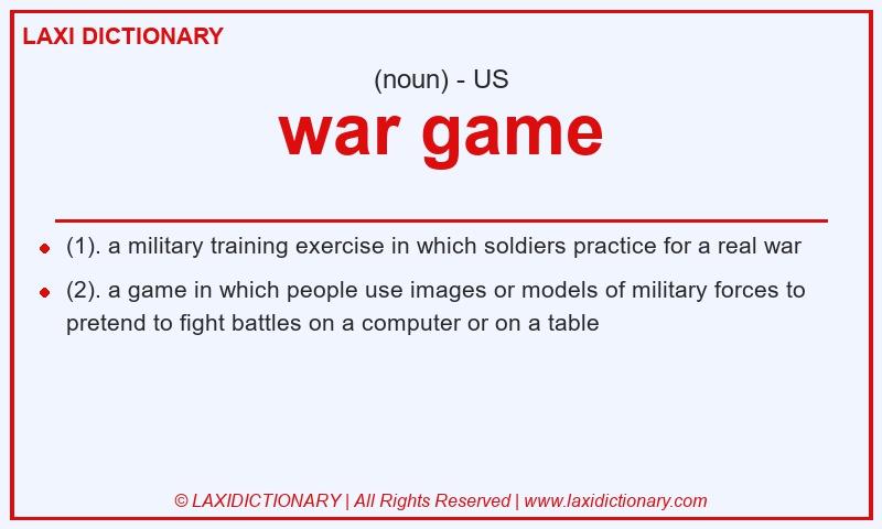 Definition war game in American English