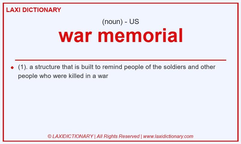 Definition war memorial in American English