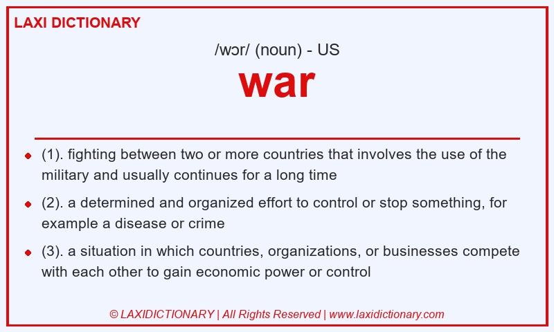 Definition war in American English