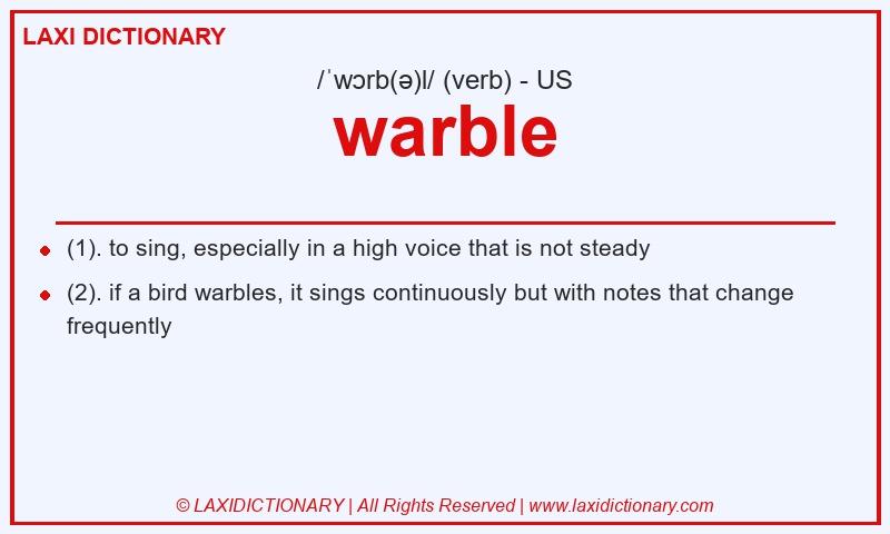 Definition warble in American English