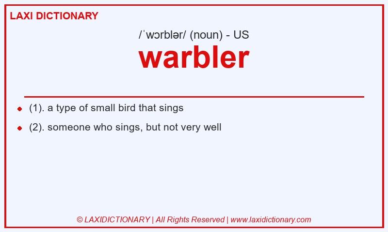 Definition warbler in American English