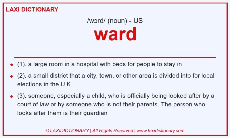 Definition ward in American English