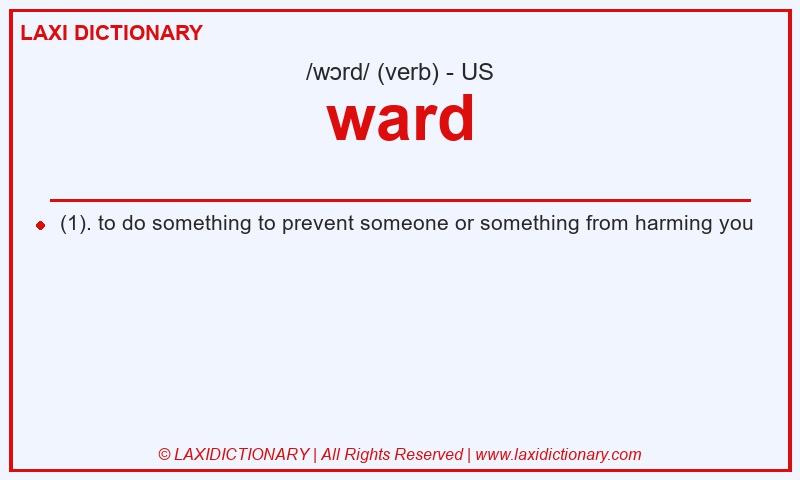 Definition ward in American English