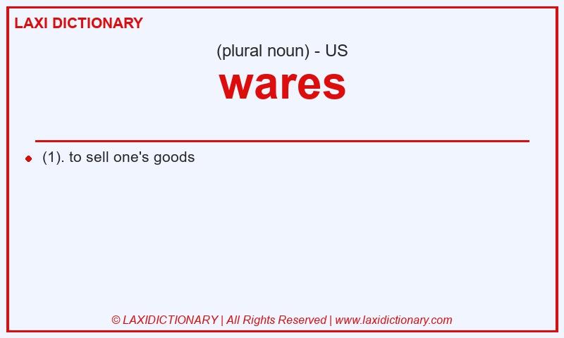 Definition wares in American English