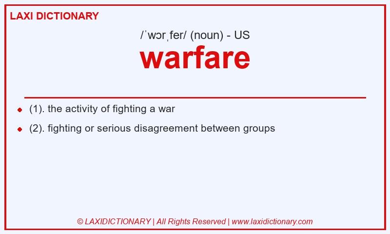 Definition warfare in American English