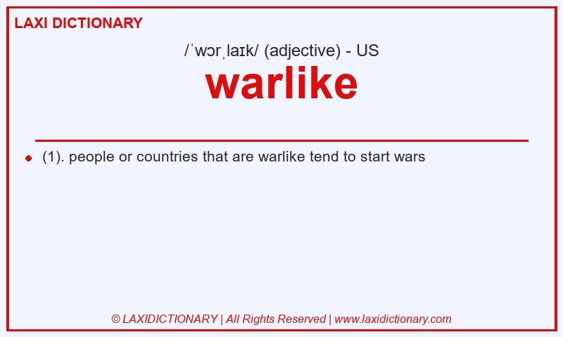 Definition warlike in American English