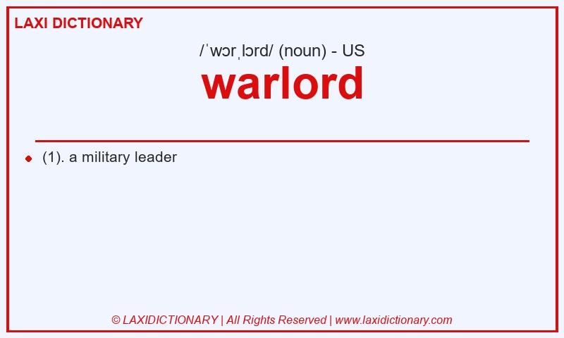 Definition warlord in American English
